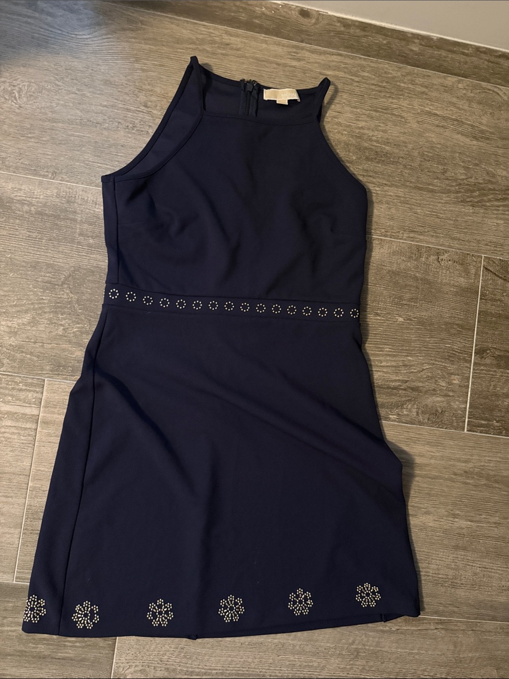 MICHAEL Michael Kors Navy Studded Halter Mini Dress